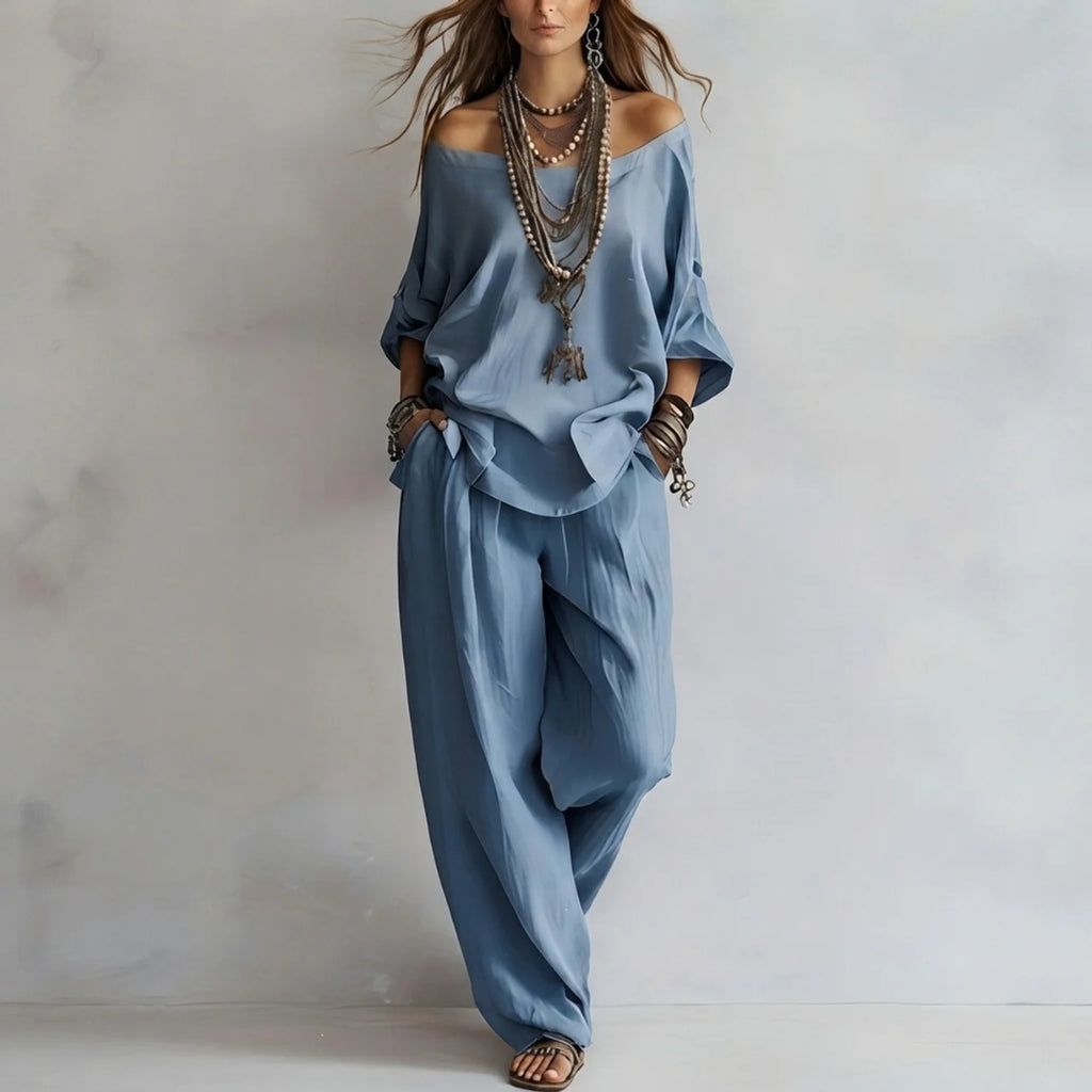 ELARA| RELAXED PANTS SET FOR WOMEN