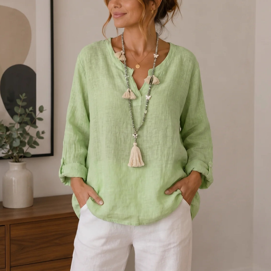 Amara | Relaxed Linen Look Blouse