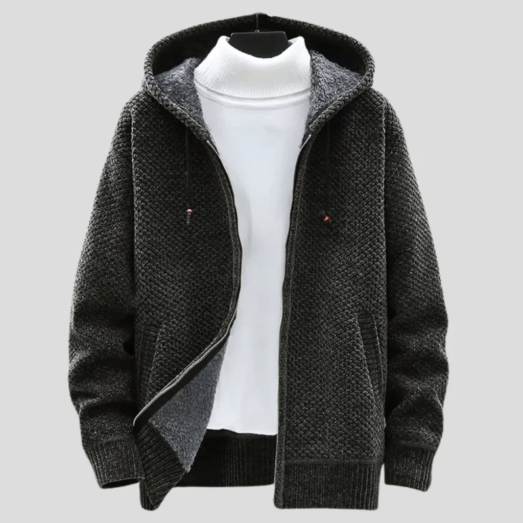 Arlone | Knit Hoodie with Fleece