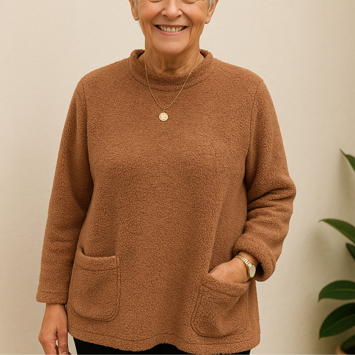 Elianne | Warm Fleece Tunic with Pockets