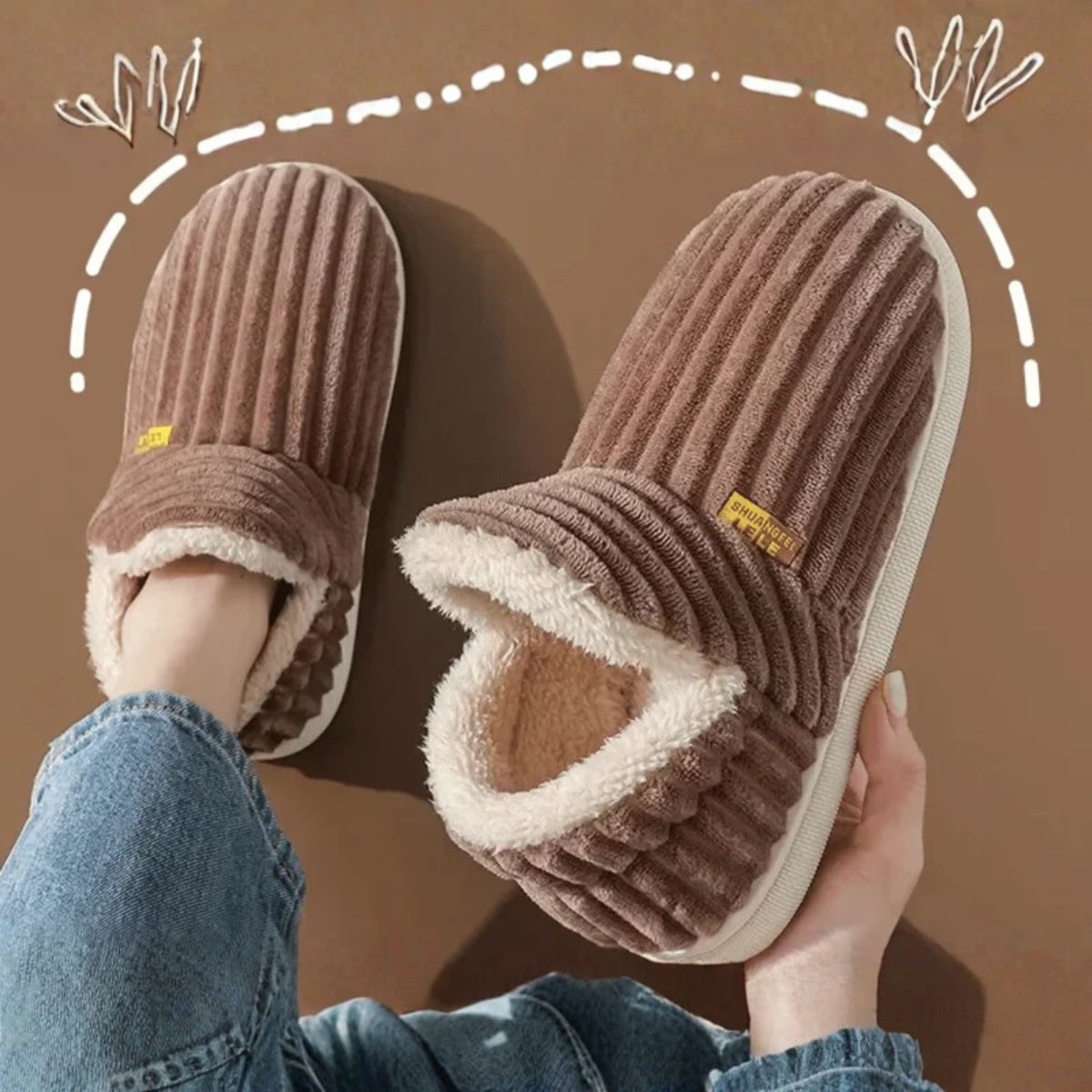 CozyStep | Warm Rib Slippers