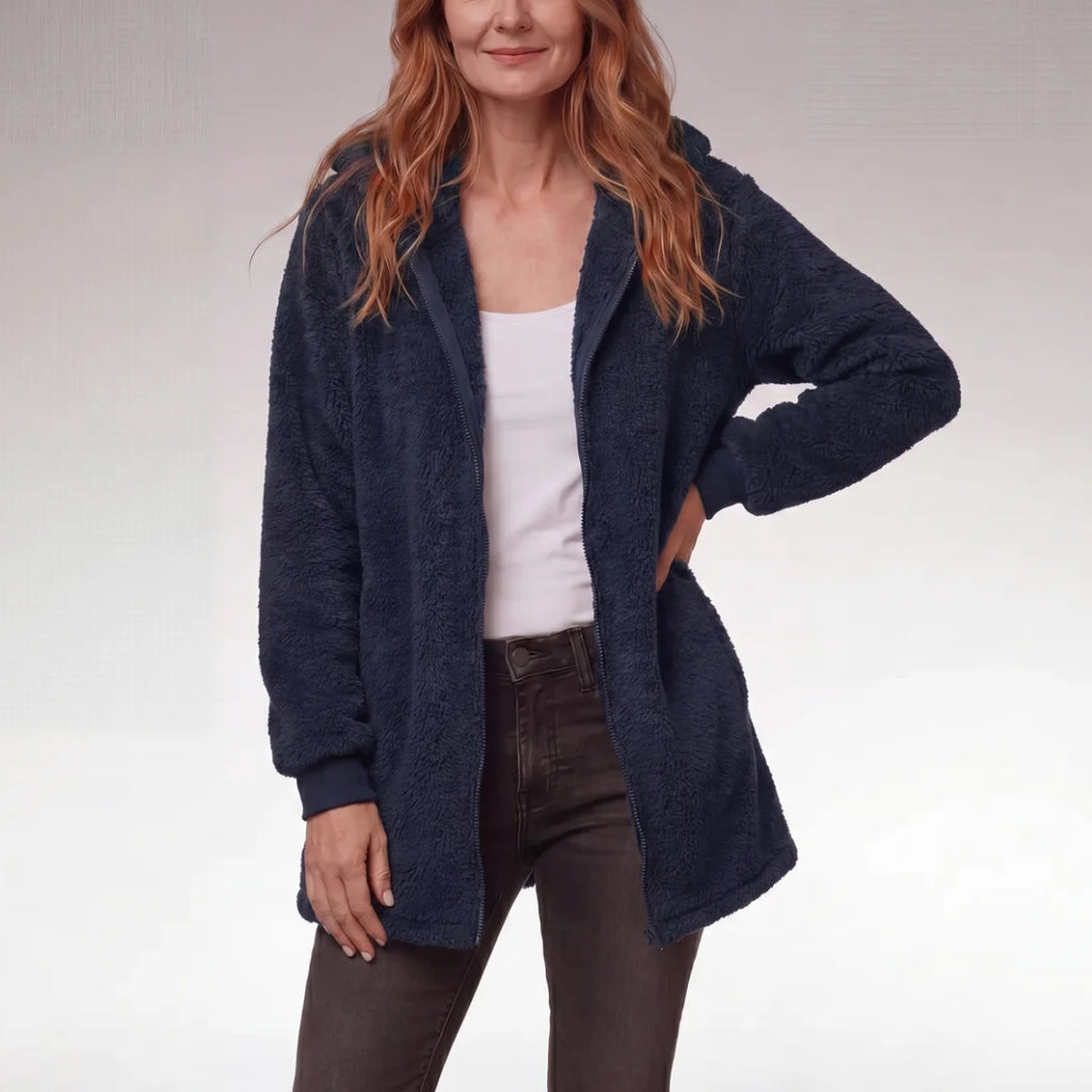 Evelyn | Soft Teddy Hooded Jacket