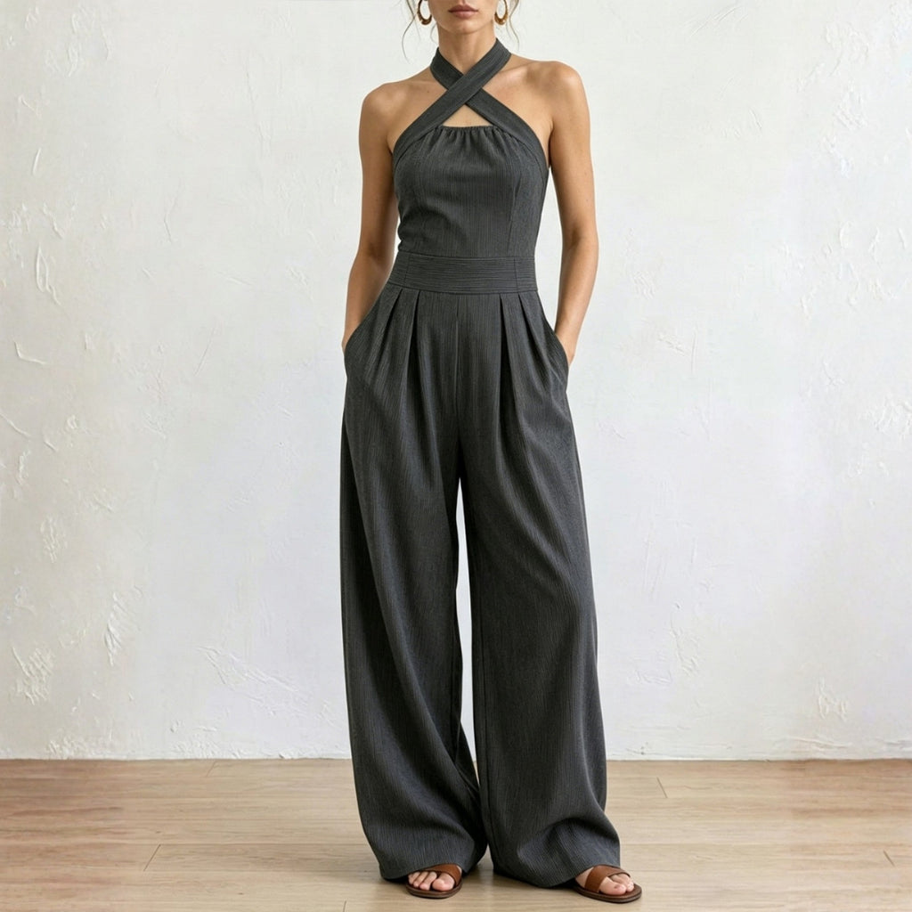 Adriana | Elegant Cross-Over Jumpsuit