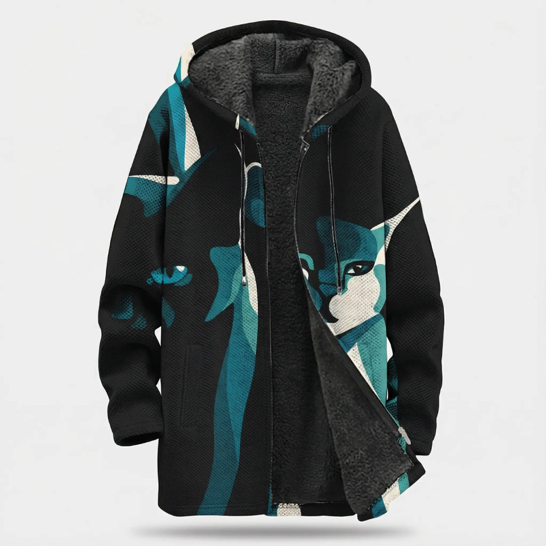 Ameliaz | Art Edition Cozy Fleece Cardigan