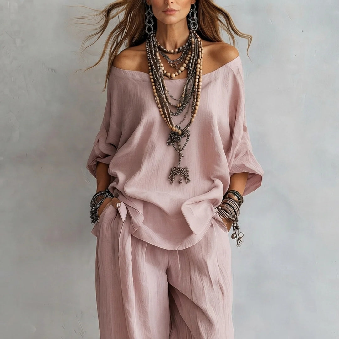 ELARA| RELAXED PANTS SET FOR WOMEN