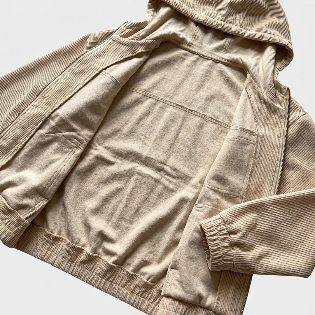 Lynora | Corduroy Zip Hoodie