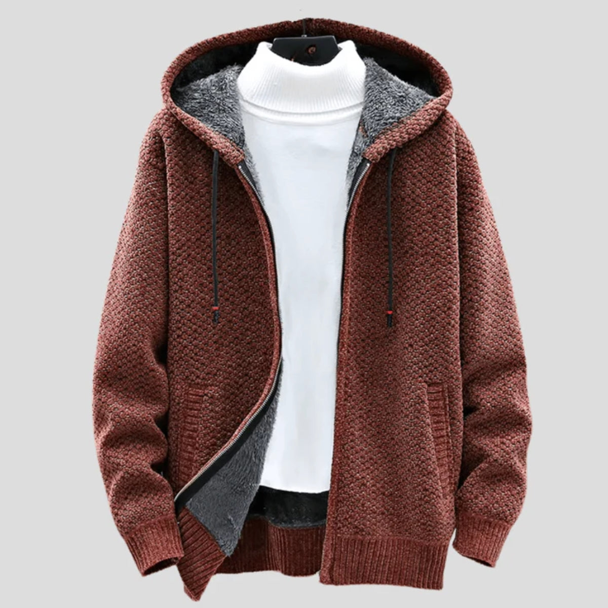 Arlone | Knit Hoodie with Fleece