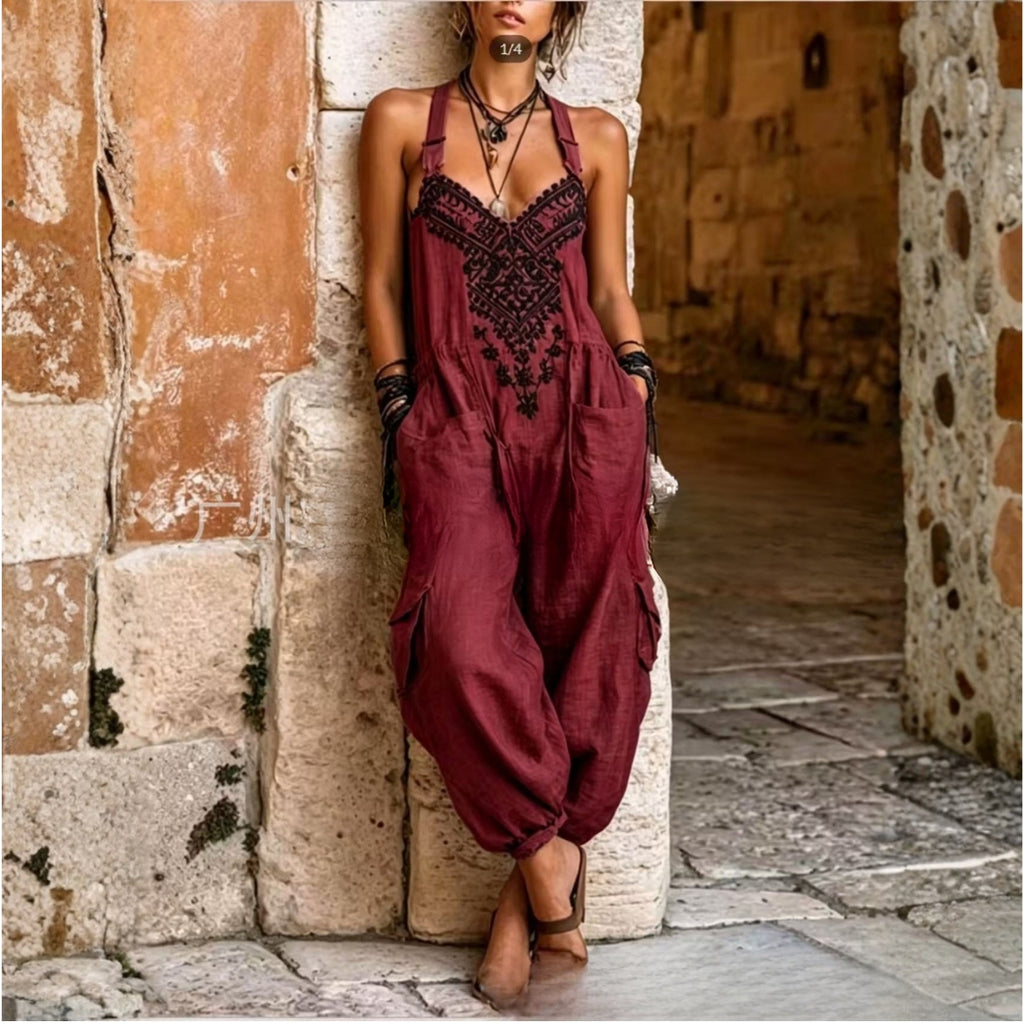 Sienna | Embroidered Bohemian Jumpsuit