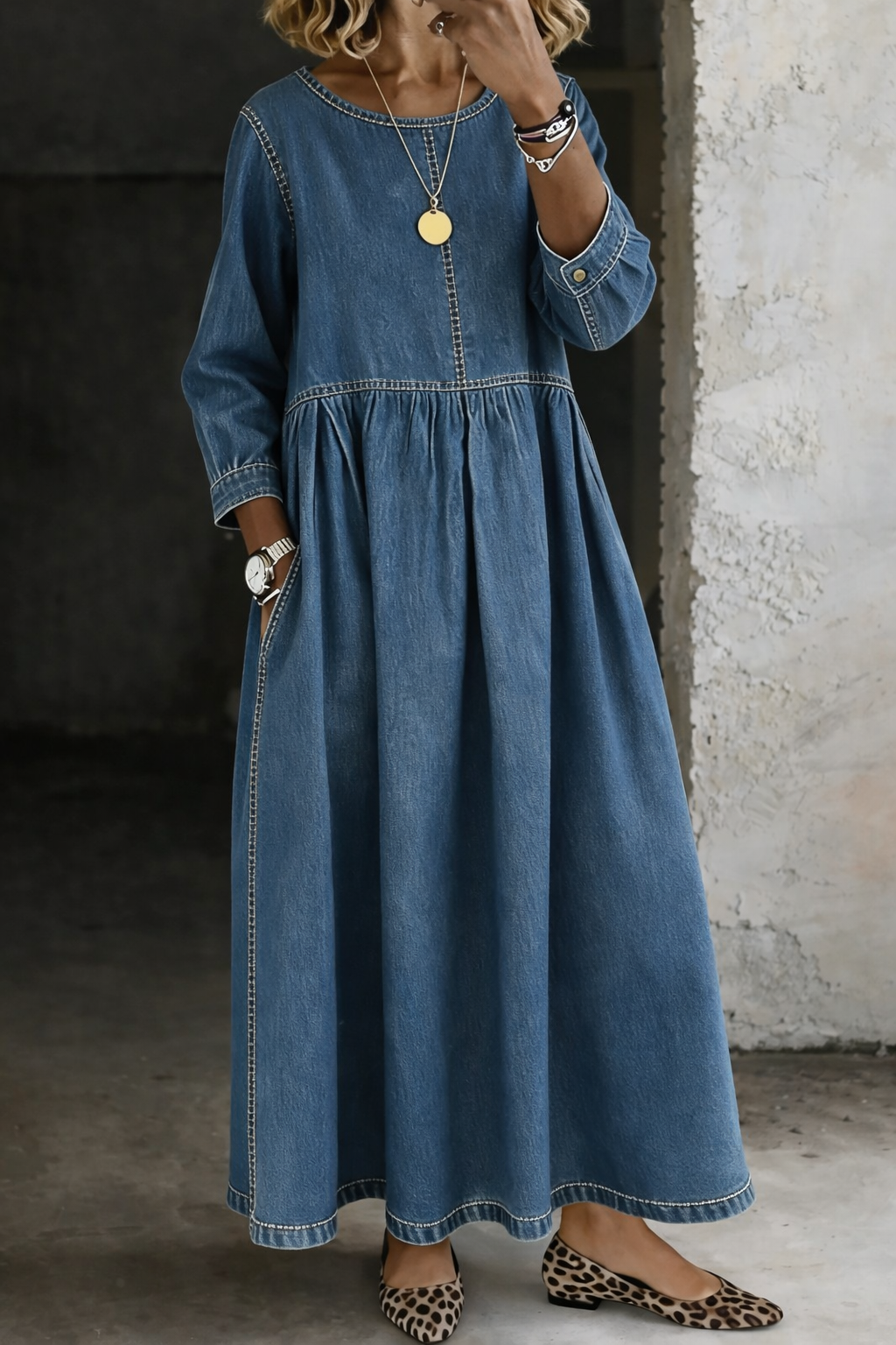Harper | Relaxed Denim Maxi Dress