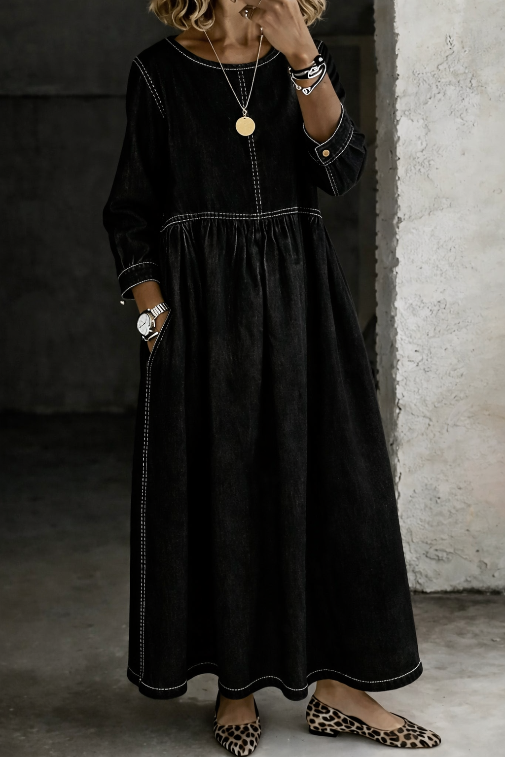 Harper | Relaxed Denim Maxi Dress