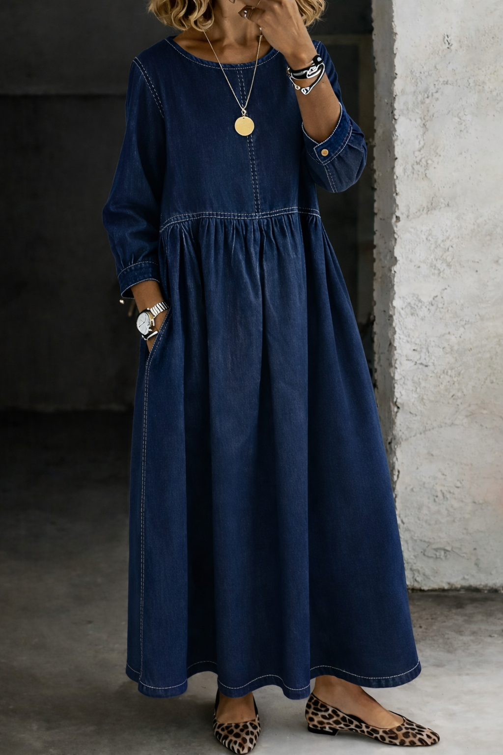 Harper | Relaxed Denim Maxi Dress