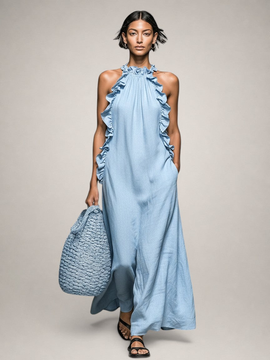 HELENE | RUFFLED MAXI DRESS FOR WOMEN
