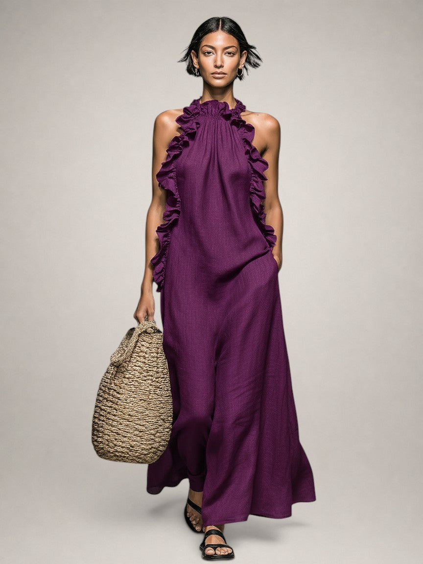 HELENE | RUFFLED MAXI DRESS FOR WOMEN