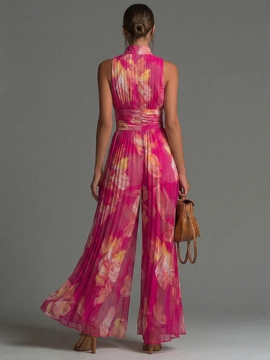 ZAKIRA | PLEATED HALTER JUMPSUIT FOR WOMEN