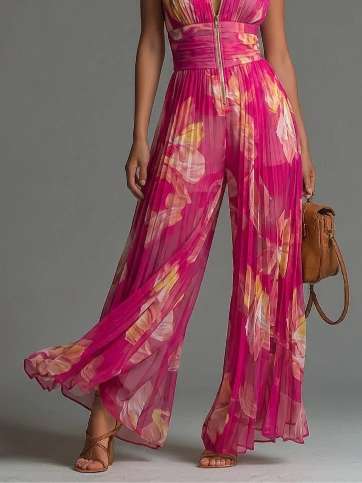 ZAKIRA | PLEATED HALTER JUMPSUIT FOR WOMEN